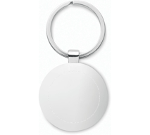 Porte-clés rond en métal et bambou